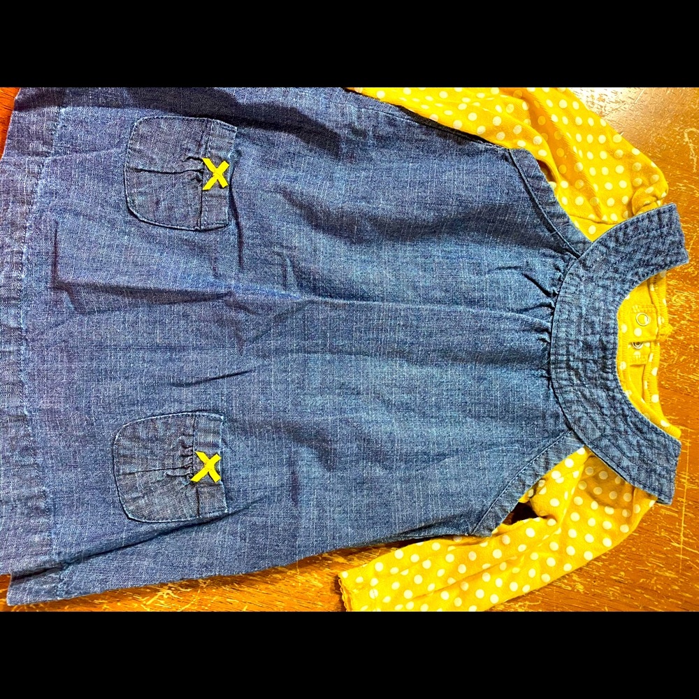 Carters 9 month infant romper dress  and shirt